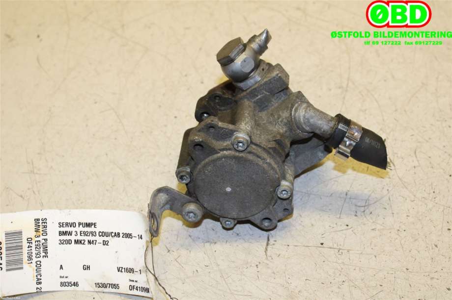 Servo pumpe mekanisk til BMW 3-Serie 2005-2011 (E90/E91/E92/E93) (E90/E91/E92/E93) (BMW|32 41 6 780 459|)