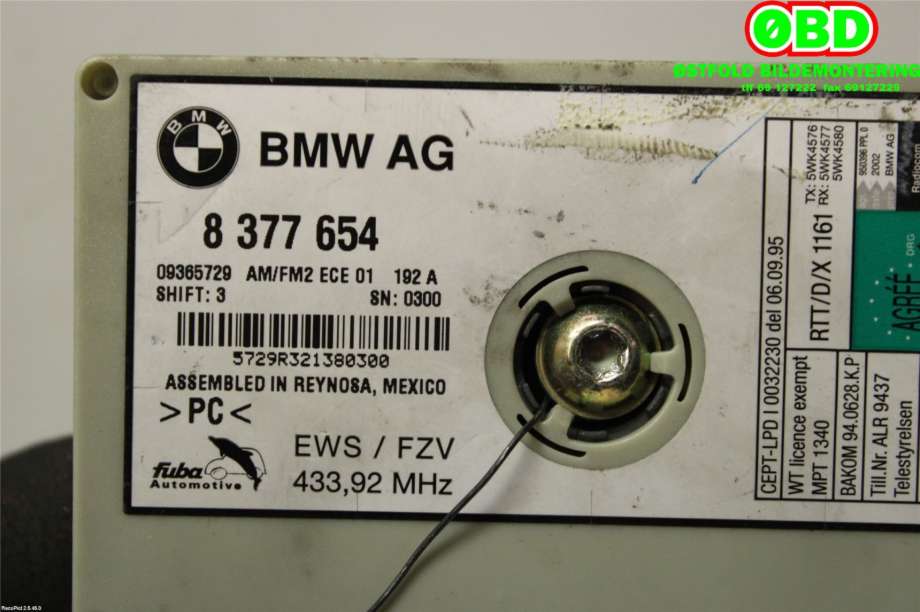Antenne forsterker til BMW X5 2000-2006 (E53) (E53) (BMW|65258377654||8377654)