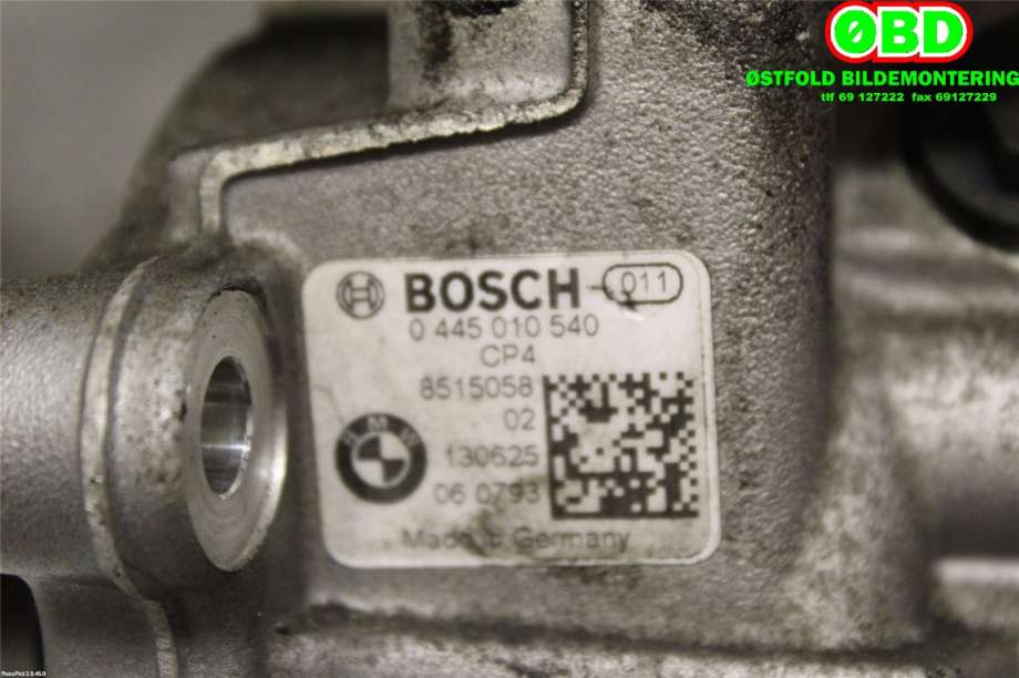 Dieselpumpe til BMW 1-Serie 2011-2015 (Fase 1) (F20/F21) (F20/F21) (BMW|13 51 8 577 650|0445010540|8515058)