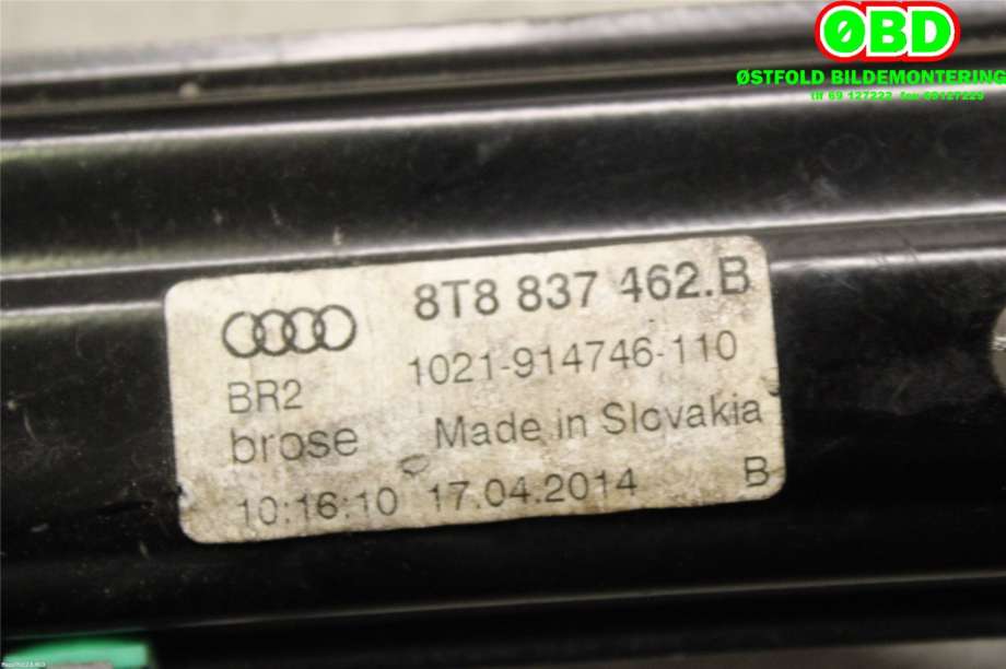 Ruteheis til Audi A5 2007-2016 (Type I) (AUDI|8T8 837 462 B||8T8837462B)
