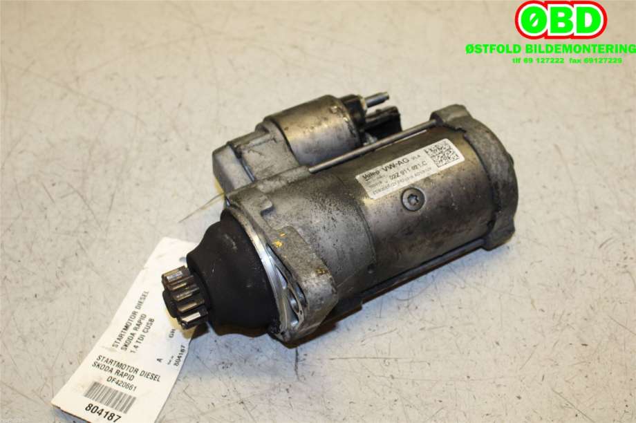Starter diesel til Škoda Rapid 2012-2019  (SKODA|02Z 911 021 K||02Z911021C)