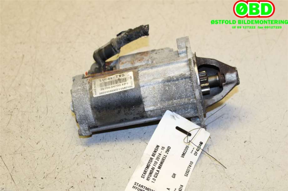 Starter til Hyundai i10 2014-2018 (Type II) (HYUNDAI|3610004700|)
