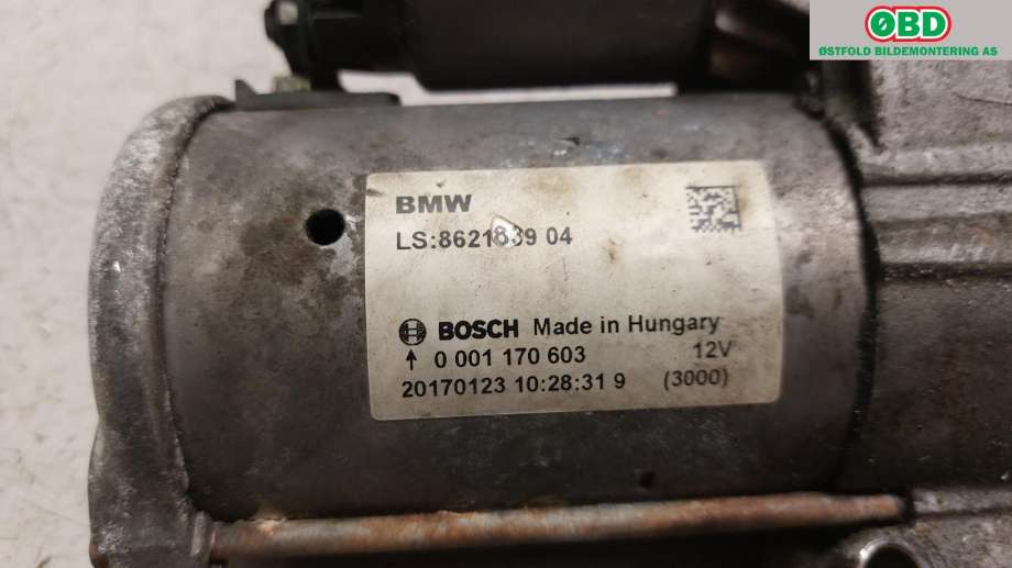 Starter diesel til BMW 3-Serie 2012-2018 (F30/F31/F34) (F30/F31/F34) (BMW|12 41 8 621 839|)