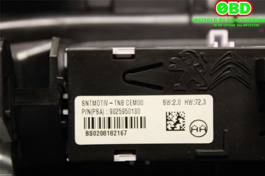 Taklyspanel til Peugeot 5008 2017-->> (Type II)  (PEUGEOT|96781446ZD||9825950180)