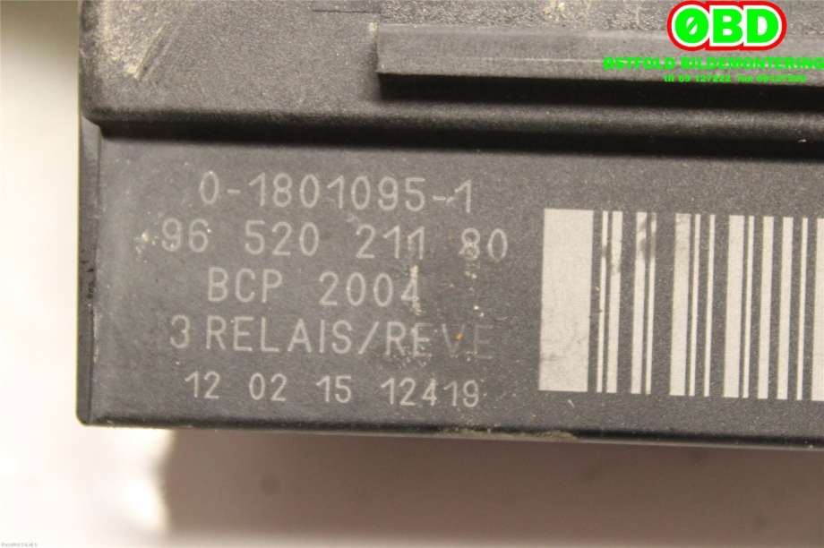 Rele gløde til Citroën C5 2008-2017 (Type II)  (CITROEN|6500EJ||9652021180)