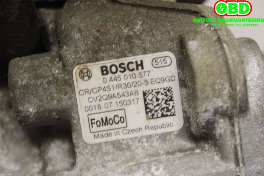 Dieselpumpe til Ford Transit Courier 2014-2018 (Type I, Fase 1) (FORD|1926345|0445010577|CV2Q9A543AB)
