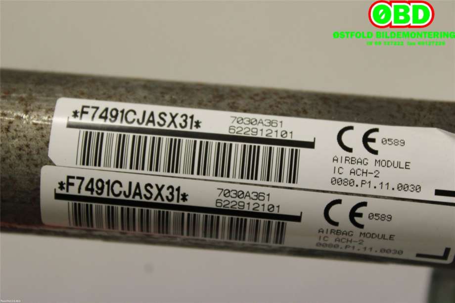 Airbag gardin venstre til Mitsubishi Outlander 2015-->> (Type III, Fase 2)  (MITSUBISHI|7030A361|)