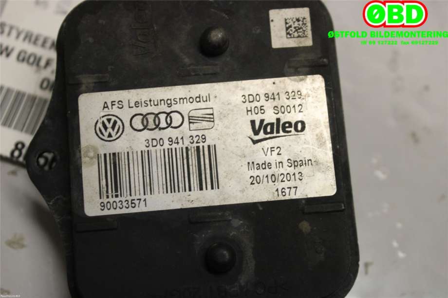 Styreenhet xenon/ballast til VW Golf VII 2012-2017 (Fase 1)  (VOLKSWAGEN|3D0 941 329 D||3D0941329)