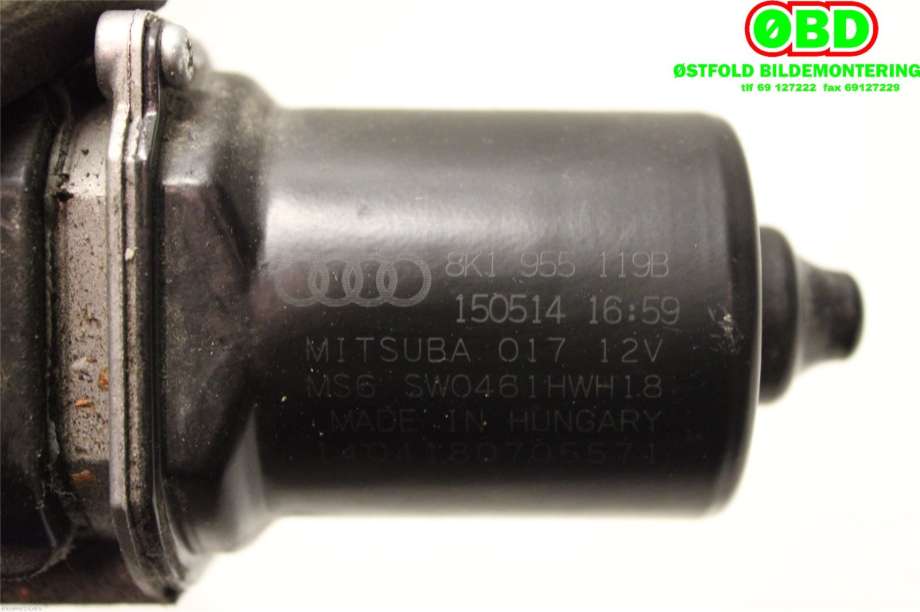 Viskermotor frontrute til Audi A4, Allroad 2009-2016 (Type I) (B8) (B8) (AUDI||8K1955119B)