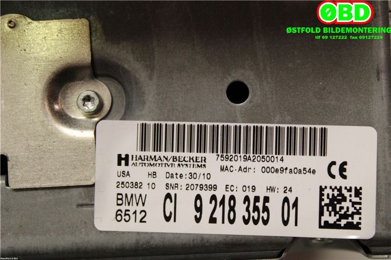 Bilstereo navigasjon til BMW X5 2007-2013 (E70) (E70) (BMW||65129218355)
