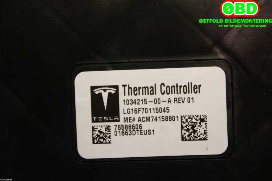 Varmeapparat diverse til Tesla Model S 2016-2021 (Fase 2)  (TESLA|2168084-00-A||103421500A)