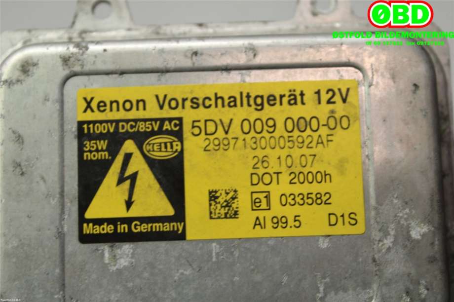 Styreenhet xenon/ballast til BMW 5-Serie 2003-2010 (E60/E61) (E60/E61) (BMW|63 12 6 937 223|5DV00900000|)