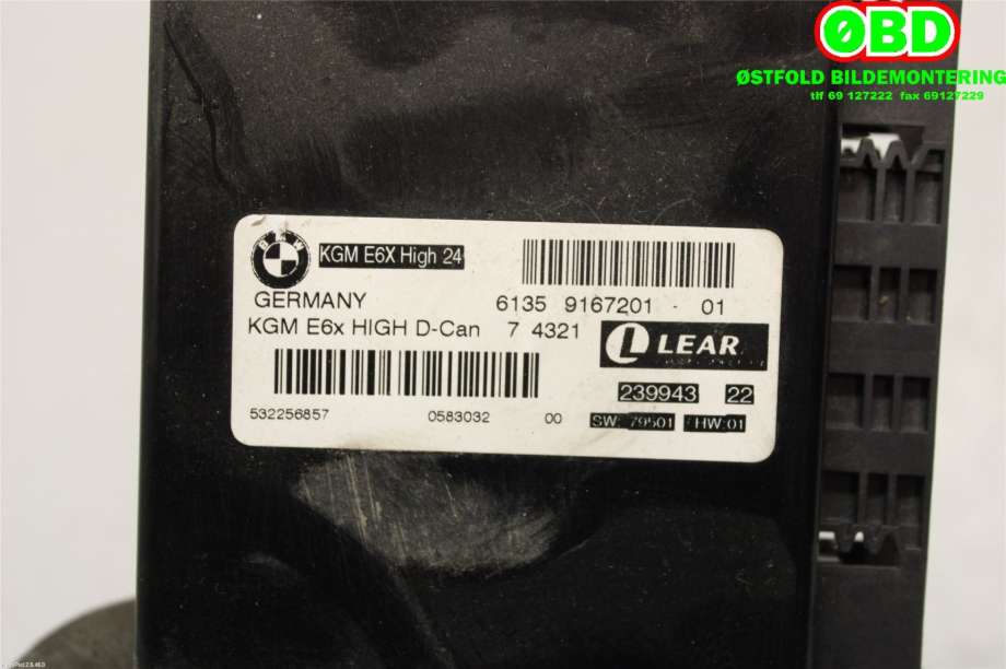 Styreenhet comfort (BCM) til BMW 5-Serie 2003-2010 (E60/E61) (E60/E61) (BMW||61359167201)