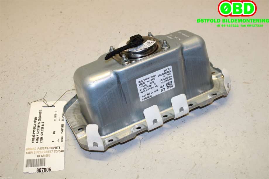 Airbag passasjer til BMW 2-Serie 2014-2021 (F22/F23) (F22/F23) (BMW|72 12 9 205 197|)