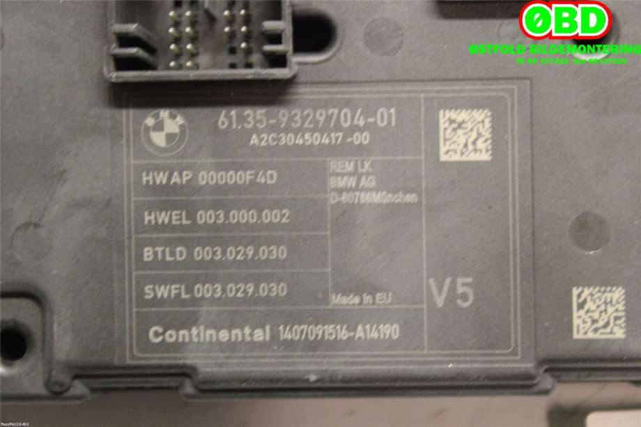 Styreenhet comfort (BCM) til BMW 2-Serie 2014-2021 (F22/F23) (F22/F23) (BMW|61 35 9 499 001||61359329704)