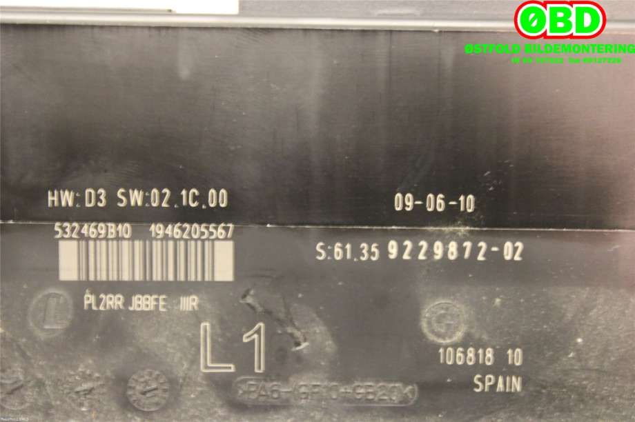 Styreenhet comfort (BCM) til BMW 3-Serie 2005-2011 (E90/E91/E92/E93) (E90/E91/E92/E93) (BMW||61359229872)