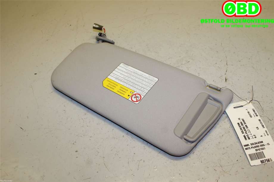 Solskjerm til Mitsubishi Pajero 2007-2016 (Type IV, Fase 1) (MITSUBISHI|7620A396HA|)