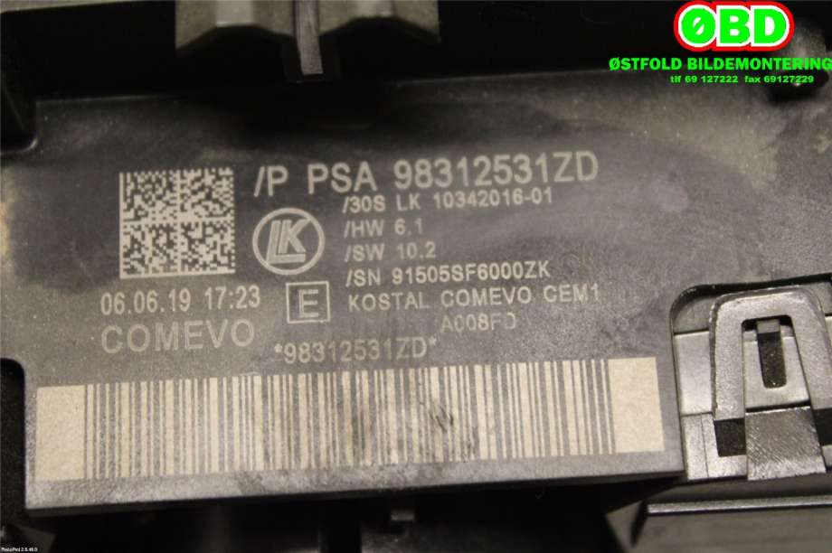Bryter combi til Peugeot Expert 2016-->> (Type III)  (PEUGEOT|98312531ZD|)