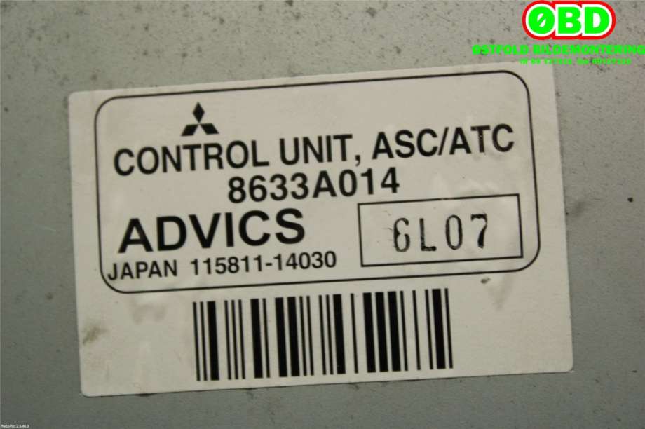 Styreenhet diverse til Mitsubishi Pajero 2007-2016 (Type IV, Fase 1) (MITSUBISHI|8633A014|)