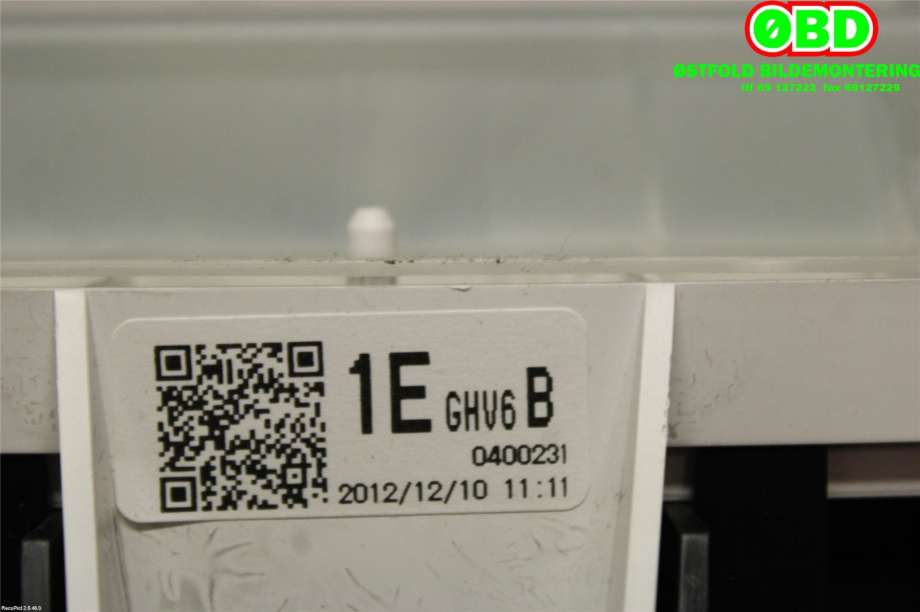 Instrumentpanel til Mazda 6 2013-2015 (Type III, Fase 1)  (MAZDA|GHV655471B|)