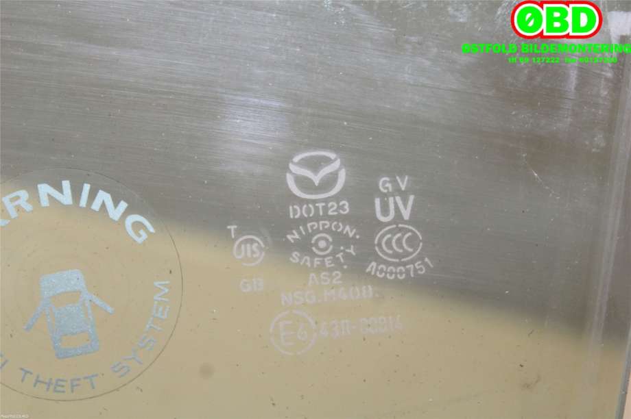 Siderute venstre foran til Mazda 6 2013-2015 (Type III, Fase 1) (MAZDA|GHP959510A|)