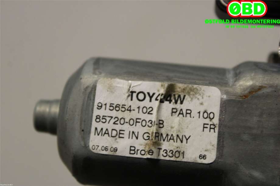 Ruteheis venstre foran til Toyota Verso 2009-2016 (Type III)  (TOYOTA|698200F020|)
