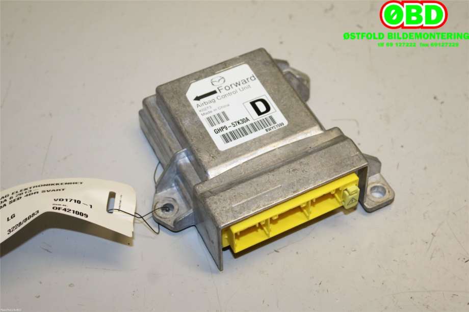 Airbag elektronikk til Mazda 6 2013-2015 (Type III, Fase 1) (MAZDA|GHP957K30A|)