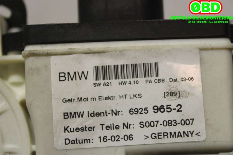 Ruteheis venstre bak til BMW X3 2003-2006 (Fase 1) (E83) (E83) (BMW|51353448251|)