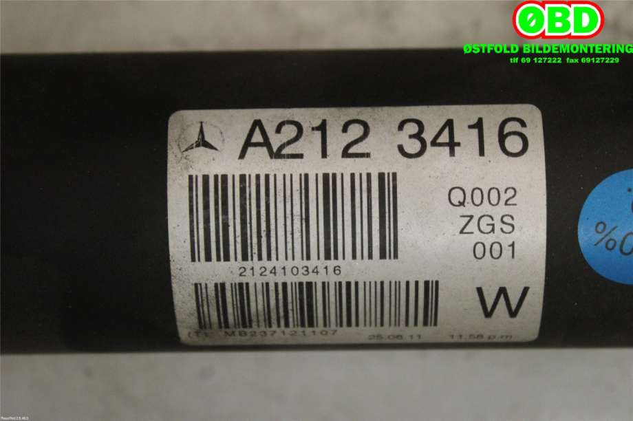 Mellomaksel til Mercedes CLS 2011-2017 (C218) (C218) (MERCEDES|A 212 410 34 16||2124103416)