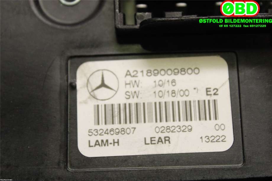 Styreenhet xenon/ballast til Mercedes CLS 2011-2017 (C218) (C218) (MERCEDES|A 218 900 98 00||2189009800)