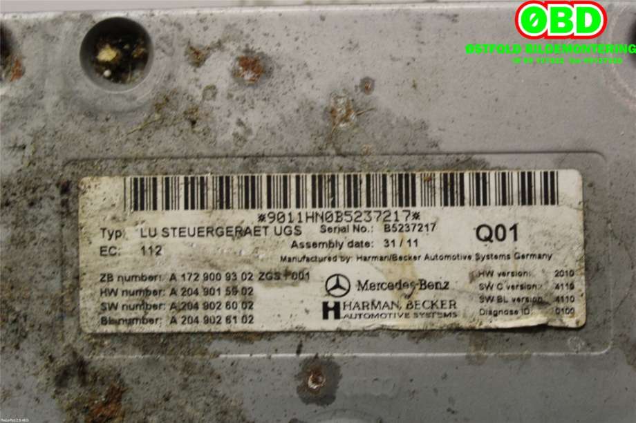 Bilstereo diverse til Mercedes CLS 2011-2017 (C218) (C218) (MERCEDES|A 172 900 93 02||1729009302)