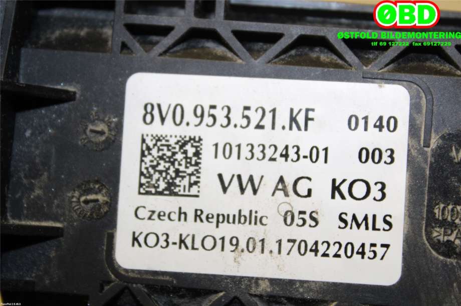 Bryter combi til Audi A3 2016-2020 (Type III, Fase 2) (AUDI|8V0953502BF||8V0953521KF)