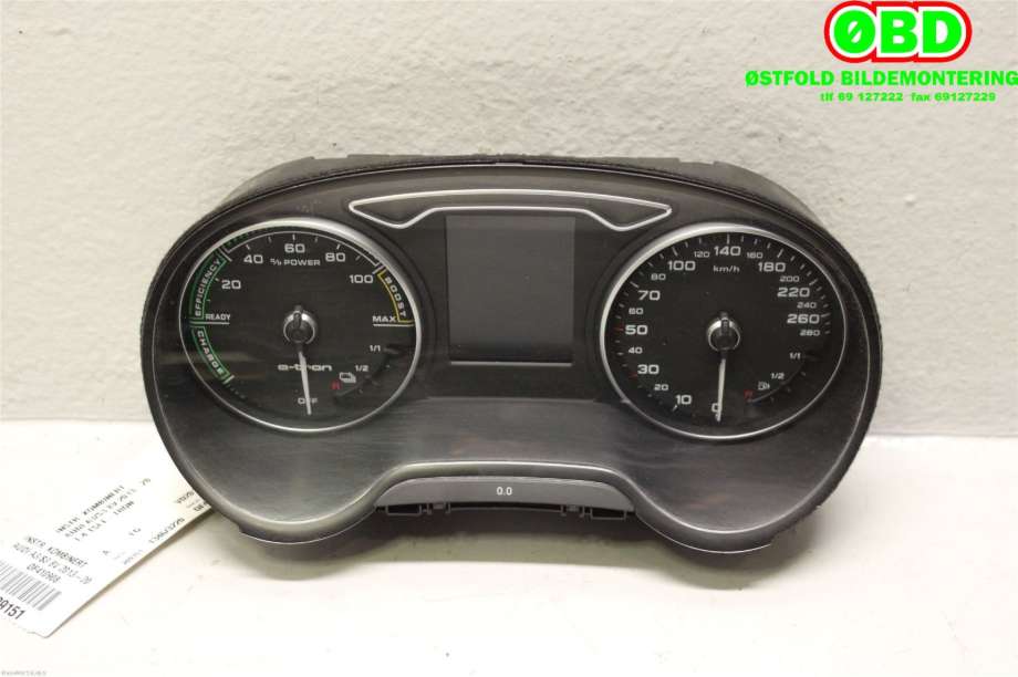 Instrumentpanel til Audi A3 2016-2020 (Type III, Fase 2) (AUDI|8V0920873H|)