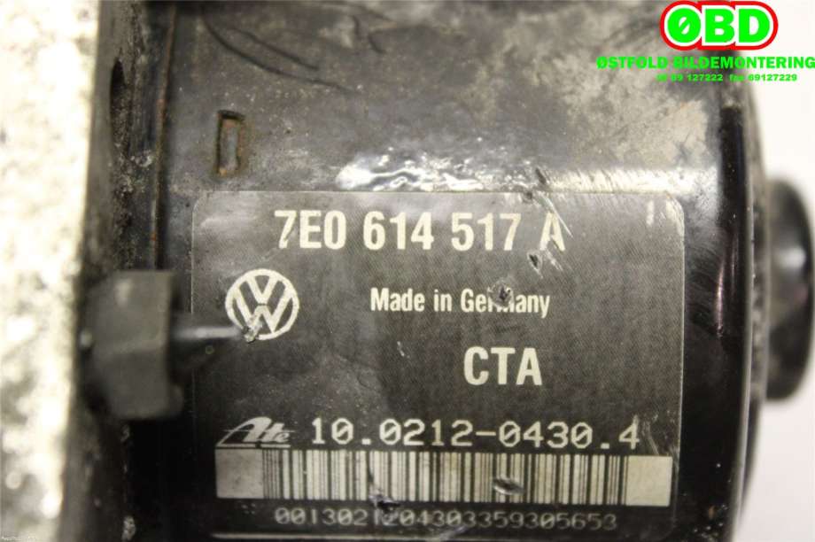 ABS sentral til VW Transporter / Caravelle 2009-2015 (Fase 2) (T5) (T5) (VOLKSWAGEN|7E0 614 517 A||7E0614517A)