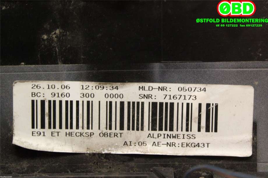 Spoiler bakluke til BMW 3-Serie 2005-2011 (E90/E91/E92/E93) (E90/E91/E92/E93) (BMW|51627167189||7167173)