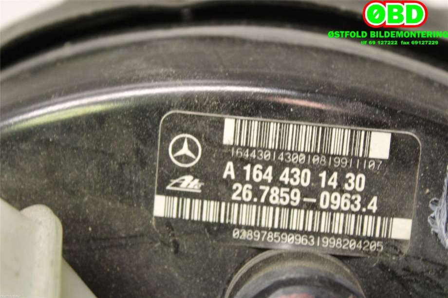 Bremsekraft-forsterker til Mercedes GL 2006-2012 (X164) (X164) (MERCEDES|A 164 431 06 27||1644301430)
