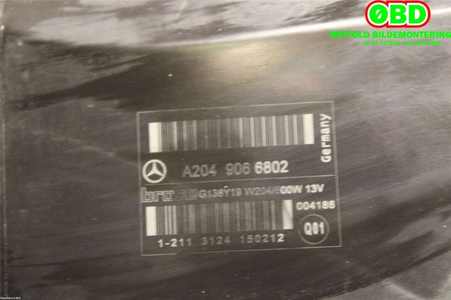 Kjølevifte til Mercedes B-Klasse 2011-2018 (W246) (W246) (MERCEDES|A 204 906 68 02||2049066802)