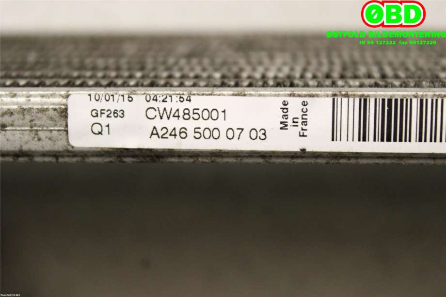 Radiator (automat gir) til Mercedes B-Klasse 2011-2018 (W246) (W246) (MERCEDES|A 246 500 07 03||2465000703)