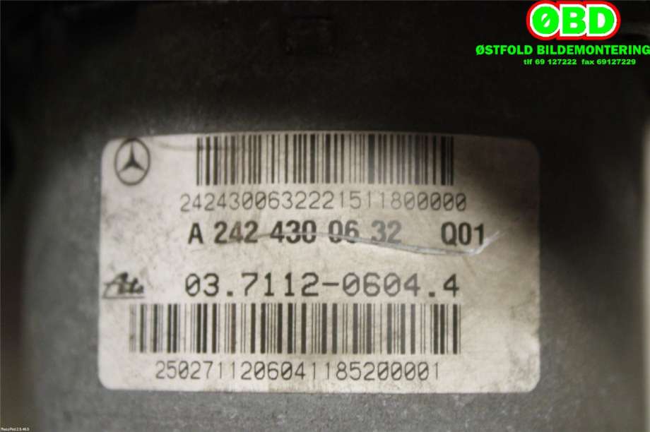 Vakuumpumpe til Mercedes B-Klasse 2011-2018 (W246) (W246) (MERCEDES|A 242 430 06 32||2424300632)