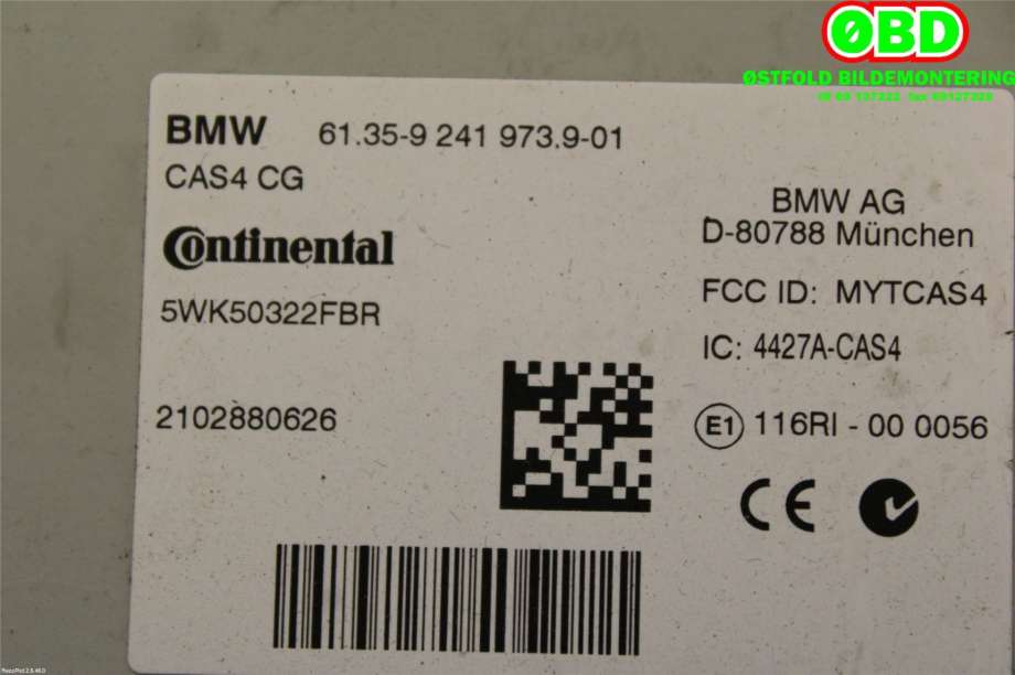 Styreenhet diverse til BMW 5-Serie 2010-2017 (F10/F11) (F10/F11) (BMW|)