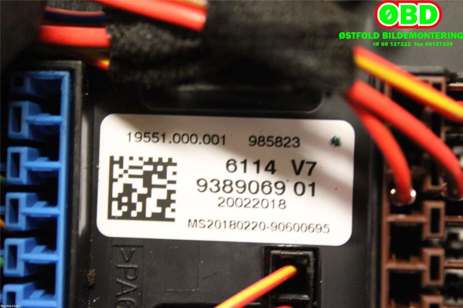 Sikringsboks til BMW 3-Serie 2012-2018 (F30/F31/F34) (F30/F31/F34) (BMW|61 14 9 224 866||61149389069)