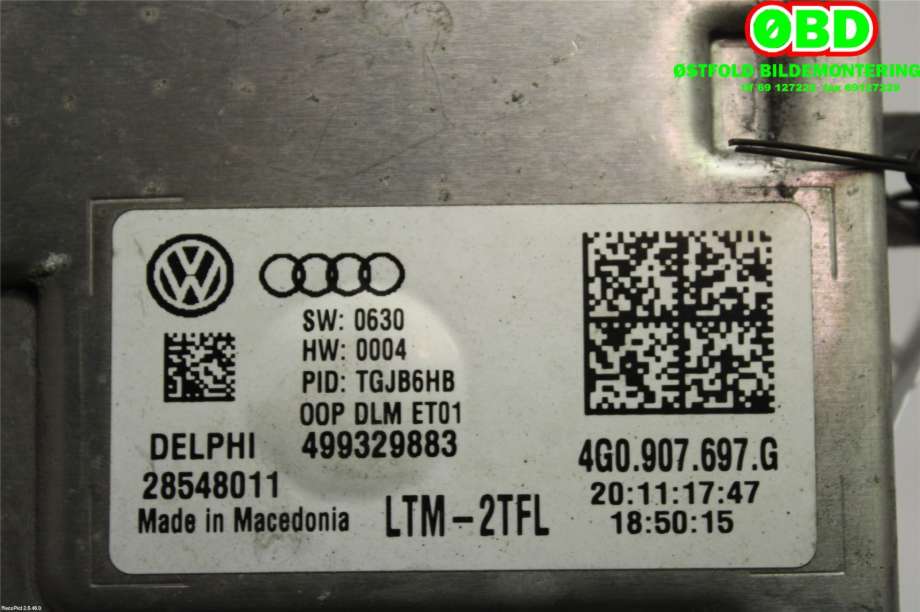 Styreenhet xenon/ballast til VW Caddy 2015-2020 (Type III, Fase 3)  (4G0 907 697 F||4G0907697G)