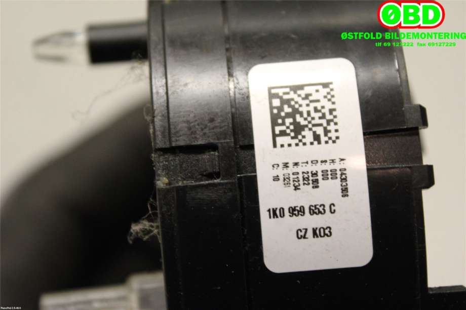 Airbag slepering til Škoda Octavia 2009-2013 (Type II, Fase 2)  (SKODA|1K0 959 653 C||1K0959653C)