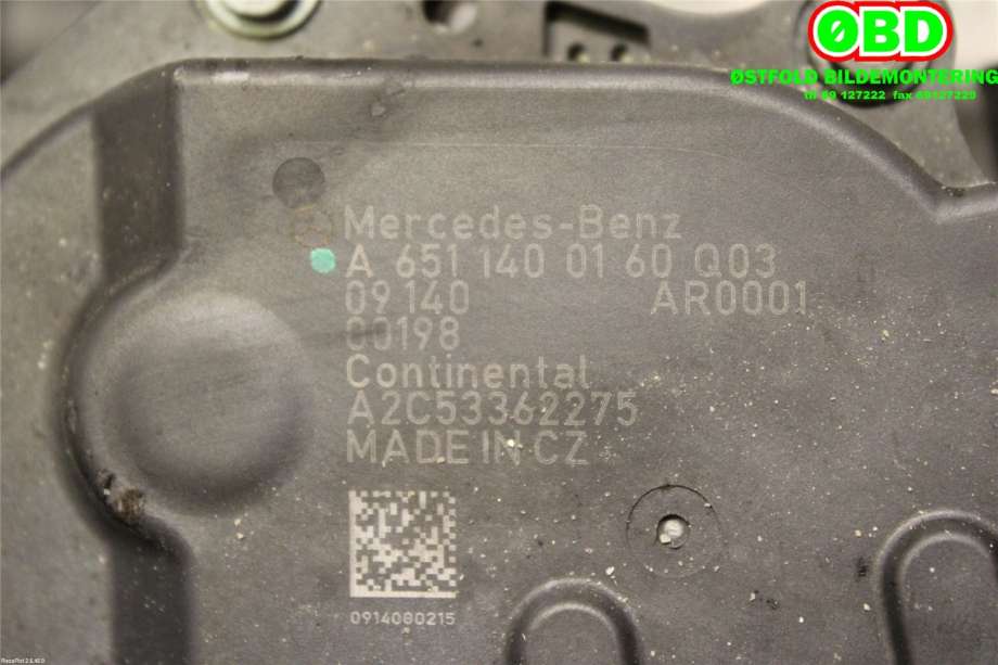 EGR-kjøler til Mercedes E-Klasse 2009-2013 (Fase 1) (W212) (W212) (A 651 140 08 60||6511400160)