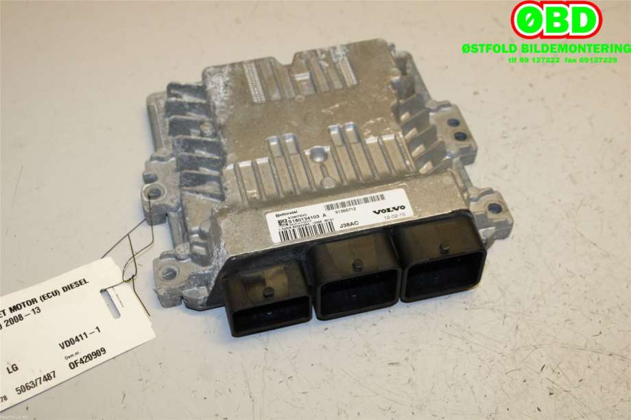 Styreenhet motor til Volvo V70 2007-2013 (Type III, Fase 1) (VOLVO|36000608|S180134103A|31355712)