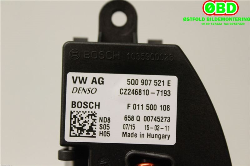 Varmeapparat motstand til VW Golf VII 2012-2017 (Fase 1)  (VOLKSWAGEN|5Q0 907 521 C|5WA 907 521|5Q0907521E)