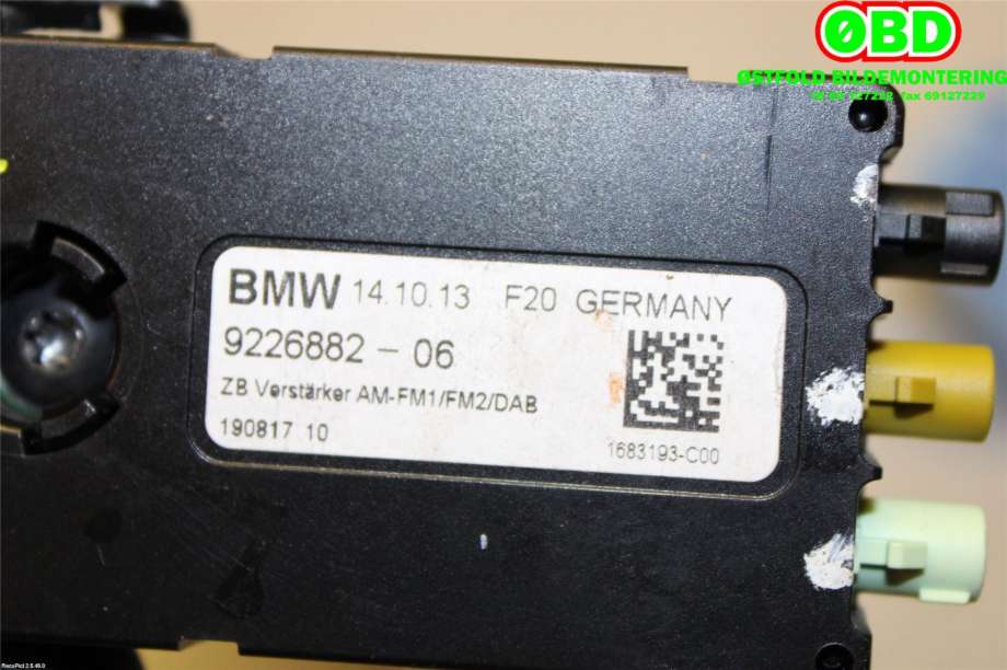 Antenne forsterker til BMW 1-Serie 2011-2015 (Fase 1) (F20/F21) (F20/F21) (BMW|65 20 9 226 882||9226882)