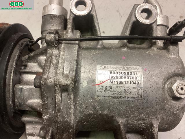 Aircondition kompressor til Isuzu D-Max 2012-2017 (Type II, Fase 1) (ISUZU|8-98102-824-1||8981028241)
