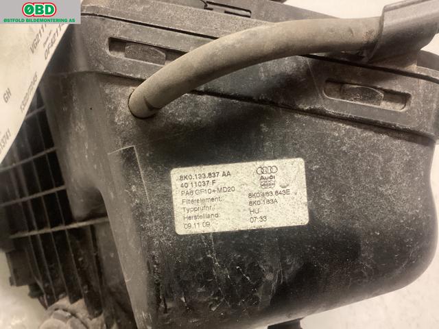 Luftfilterboks til Audi A4 2007-2014 (Type IV) (B8) (B8) (AUDI|8K0 133 837 BG|8K0 133 837 BS|8K0133837AA)