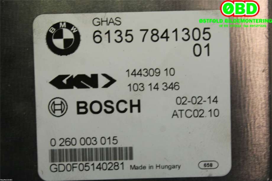 Styreenhet diverse til BMW 3-Serie 2012-2018 (F30/F31/F34) (F30/F31/F34) (BMW||61357841305)